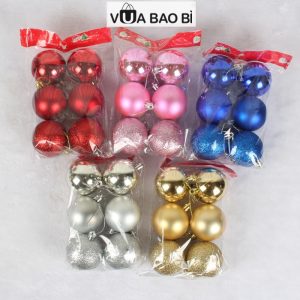 Set 6 quả châu Giáng sinh 4–8cm