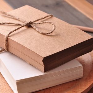Giấy kraft trơn viết thư, bưu thiếp 14,5 × 9,5cm TH16