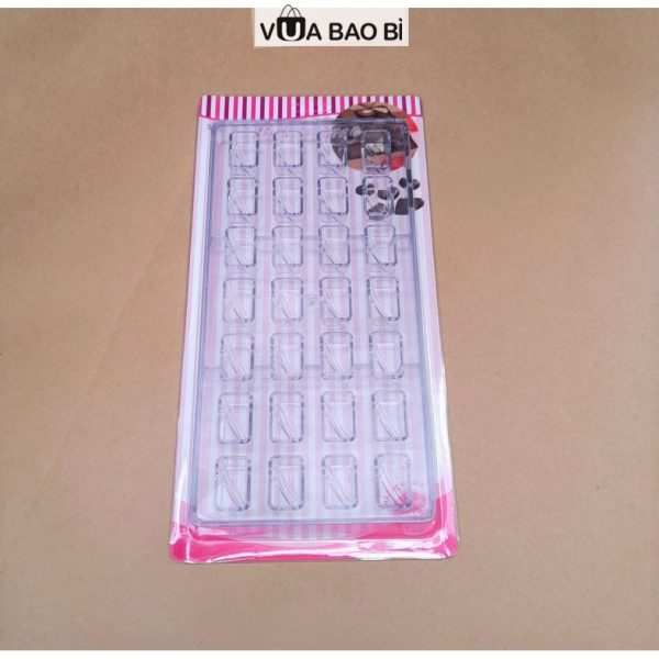 Khuôn làm socola nhựa cứng 27,5×13,5cm