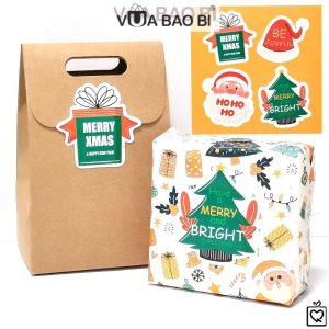 Sticker decal Giáng sinh dán bao bì TE14