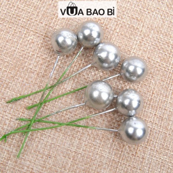 Quả cherry nhân tạo trang trí cây thông (túi 10 quả)