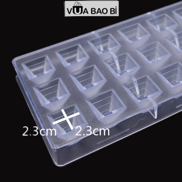 Khuôn làm socola nhựa cứng 27,5×13,5cm