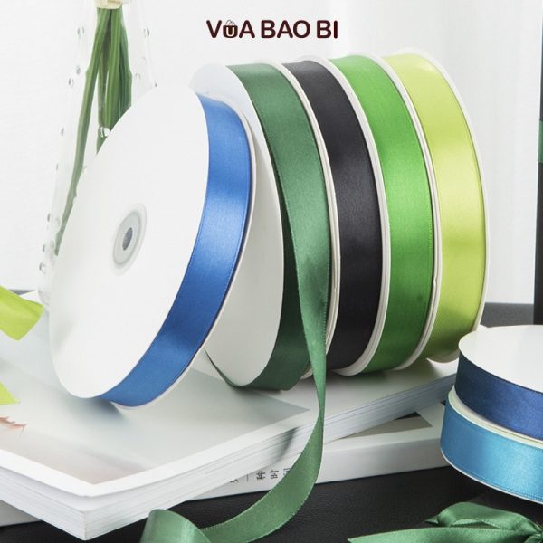 Ruy băng lụa satin bản 2cm cuộn 91m RB05