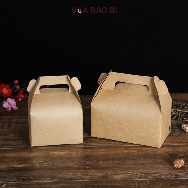 Hộp giấy kraft quai xách H28