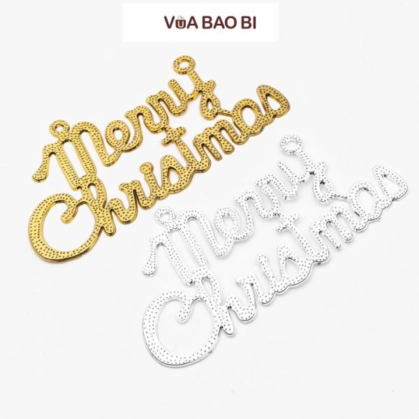 Chữ Merry Christmas chữ thường trang trí