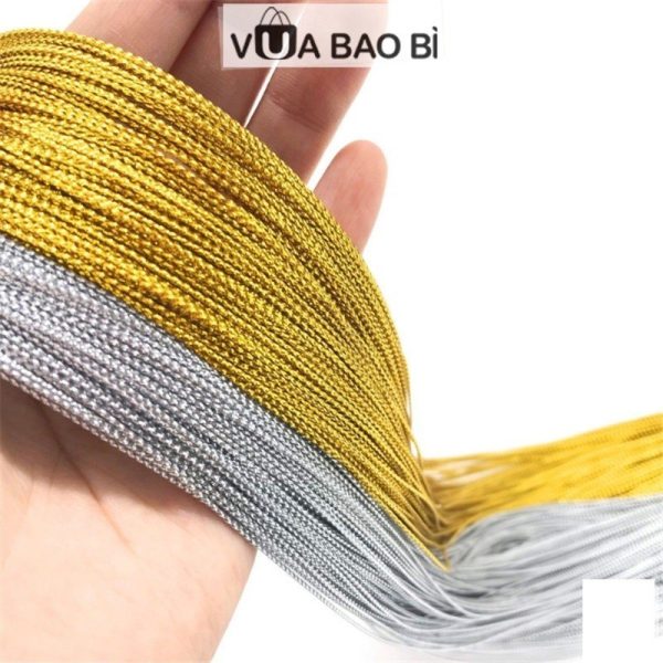 Dây kim tuyến 1mm buộc quà (bó 100m)