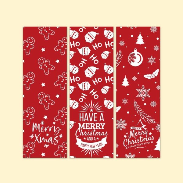 Decal Giáng sinh 3×9cm tập 30 miếng TE31