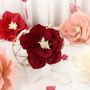 Hoa giấy nhún trang trí Tết 20–30cm