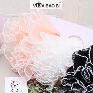 Voan sóng đính ngọc gói hoa