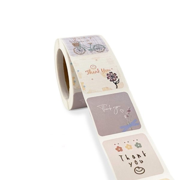 Cuộn 300 tem kiểu bưu thiếp 3×3cm TE35
