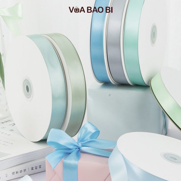 Ruy băng lụa satin bản 2cm cuộn 91m RB05