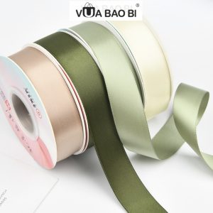 Ruy băng lụa pastel cao cấp bản 2,5cm cuộn 18m RB06