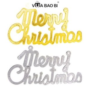 Chữ Merry Christmas chữ thường trang trí