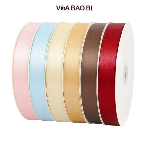 Ruy băng lụa satin bản 2cm cuộn 91m RB05