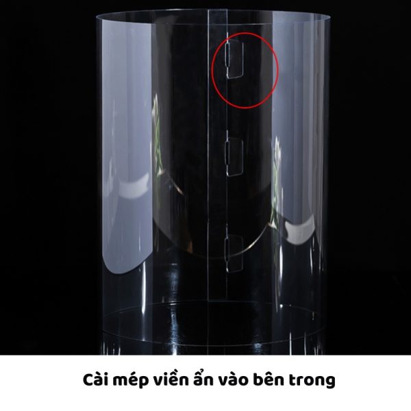 Hộp mica trong suốt nhiều kiểu: trụ tròn, gấp chữ nhật, quai vải
