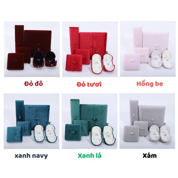 Hộp nhung đựng dây chuyền gấp mở H42