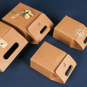 Hộp kraft có quai xách vintage H56