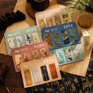 Set 4 bookmark nam châm tranh nghệ thuật K133