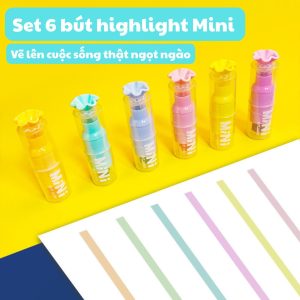 Set 6 bút highlight Mini kẹo ngọt đáng yêu B173