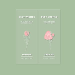 Decal nhựa trong suốt Thank you, Best wishes TE20