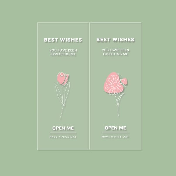 Decal nhựa trong suốt Thank you, Best wishes TE20