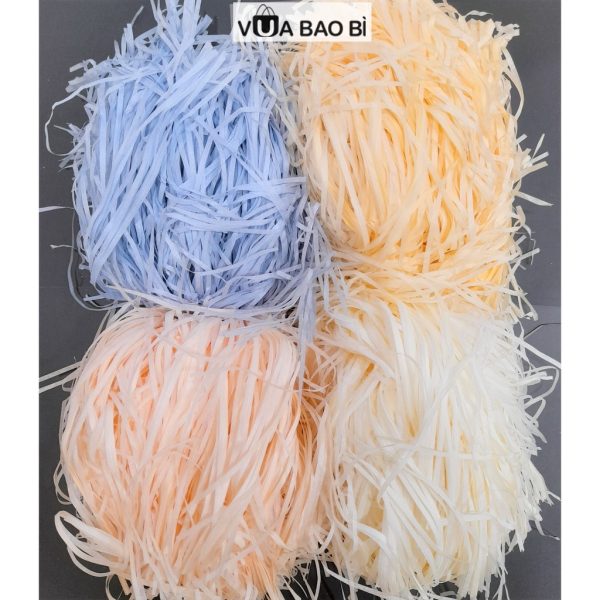 Giấy rơm lót hộp quà nhiều màu (gói 100g) - Hồng nhạt