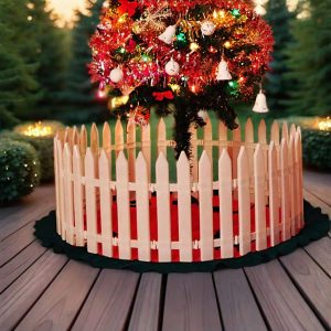 Phụ kiện trang trí cây thông Noel: hàng rào, combo đèn LED