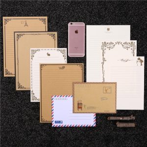 Tập 8 tờ giấy viết thư kraft TH18