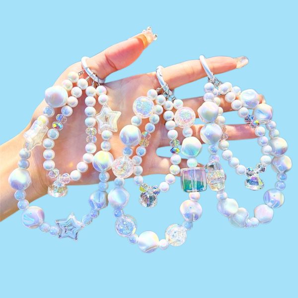Dây móc treo điện thoại charm hạt ngôi sao