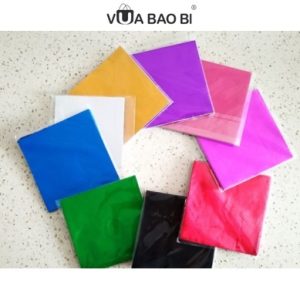 Giấy bạc gói kẹo, socola handmade (nhám/trơn, 8–15cm)