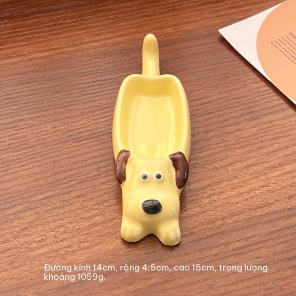 Đĩa gia vị gốm sứ hình thú cưng BL108 - Chó Papa