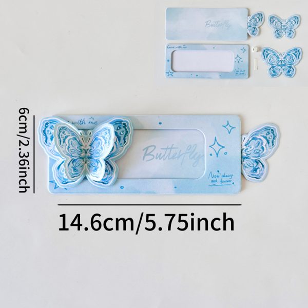 Thiệp 3D: cây thông Noel lập thể TH63, kéo Butterfly TH62 - Butterfly TH62 - Xanh Dương