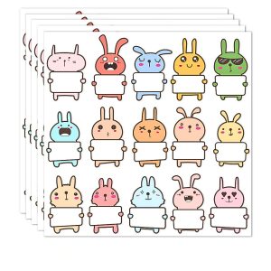 Tờ tem dán name tag dễ thương TE76