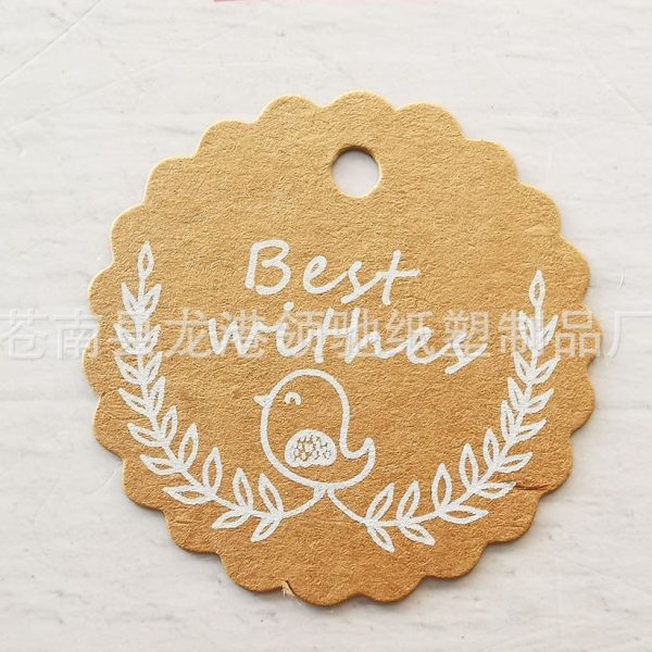 50 tag kraft vintage nhiều lời chúc TE25 - Best wishes