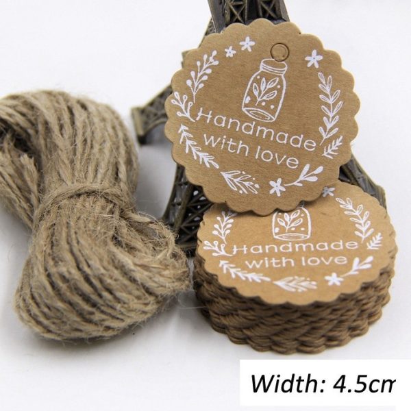 50 tag kraft vintage nhiều lời chúc TE25 - Handmade lọ hoa