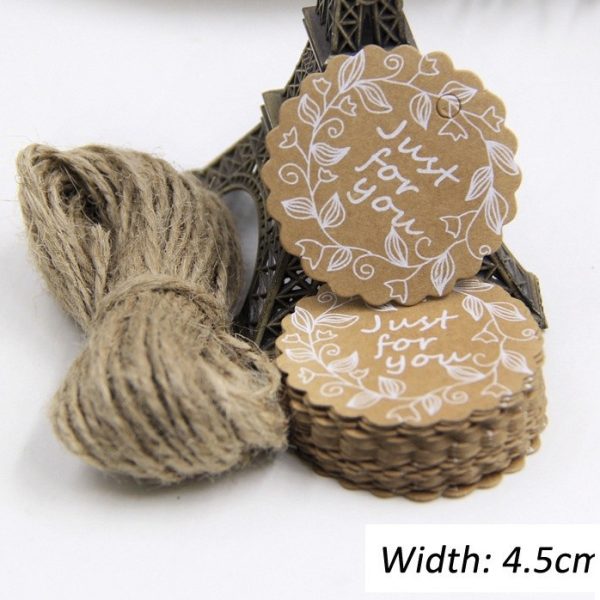50 tag kraft vintage nhiều lời chúc TE25 - Just for you