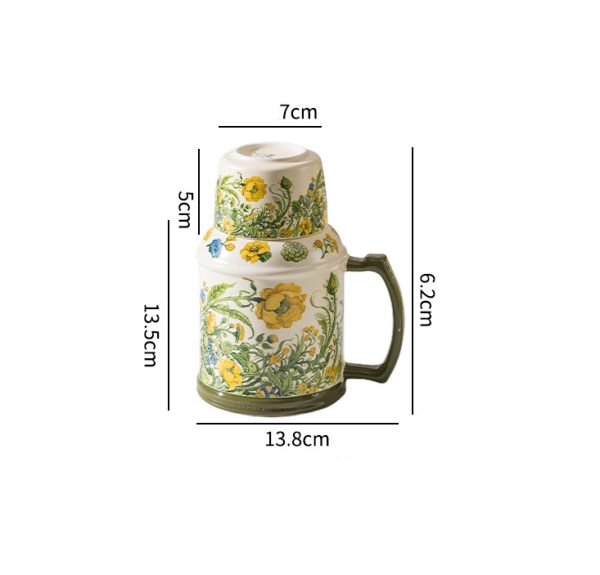 Bình Gốm Kèm Cốc BD03