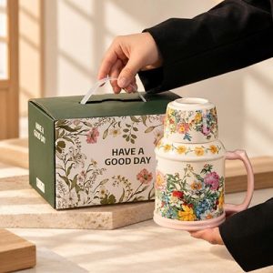 Bình Gốm Kèm Cốc BD03