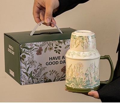 Bình Gốm Kèm Cốc BD03 - Cốc Bình Nước Hoa Chuông