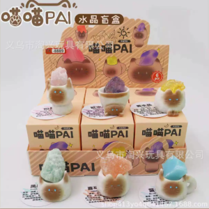 Blind box hộp mù: mèo đá quý, mẫu dễ thương, lego