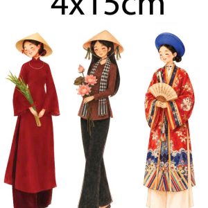 Bookmark gỗ Việt Nam: cô gái ba miền, vùng miền