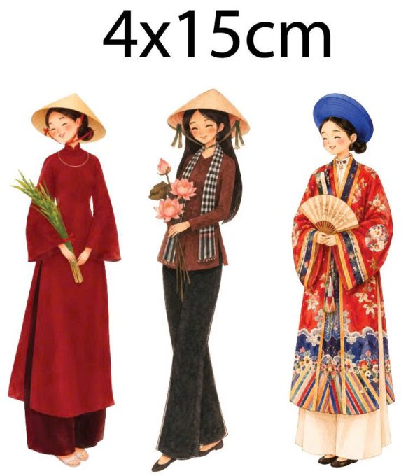 Bookmark gỗ Việt Nam: cô gái ba miền, vùng miền