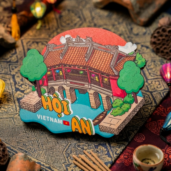 Nam châm gỗ địa danh, món ăn Việt Nam BL219 - Hội An