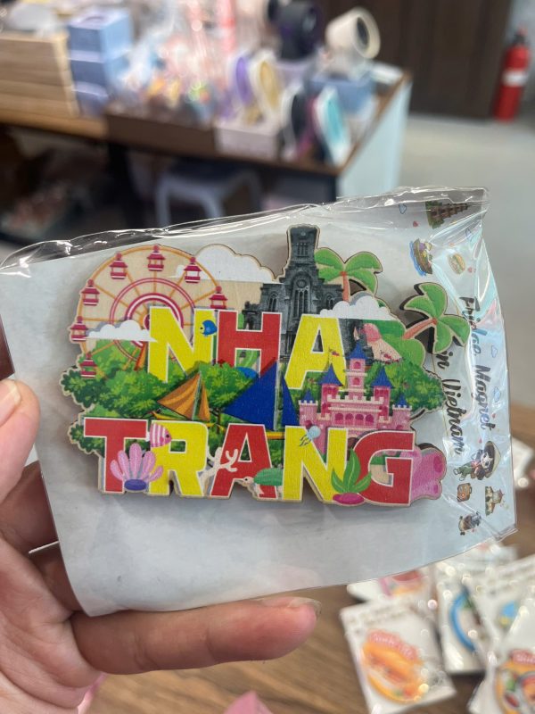 Nam châm gỗ địa danh, món ăn Việt Nam BL219 - Nha Trang