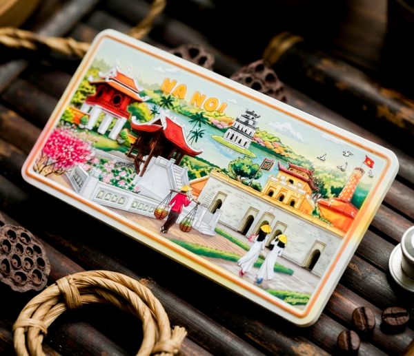 Nam châm kim loại dập nổi Việt Nam - Chùa Một Cột