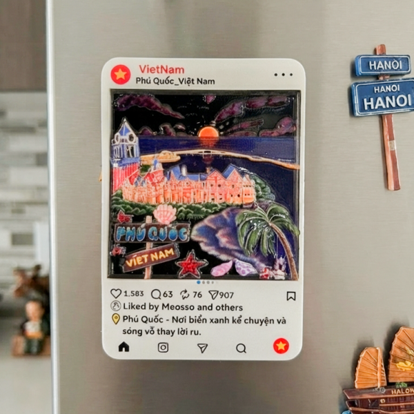 Nam châm lưu niệm in 3D check-in Việt Nam - Phú Quốc
