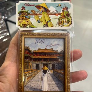Nam châm lưu niệm check-in Việt Nam: 3D, gỗ, kim loại dập nổi - Gỗ - Kinh Đô Huế