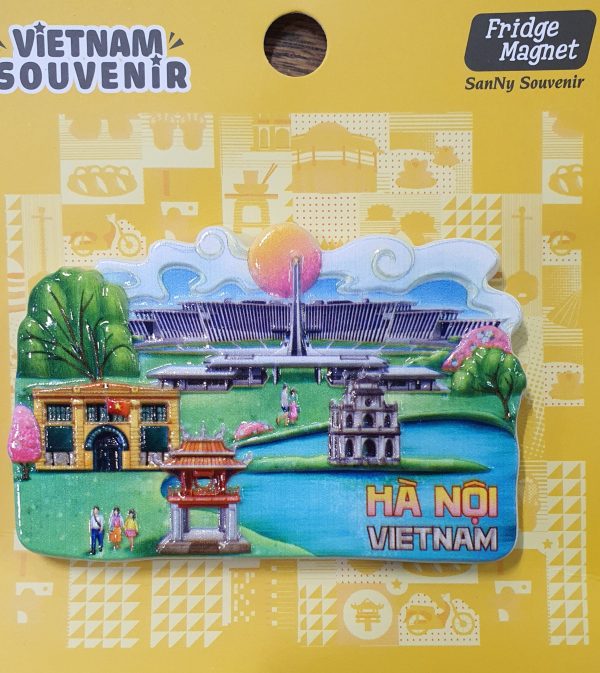 Nam châm tủ lạnh 3D địa danh Việt Nam - Hà Nội xanh dương
