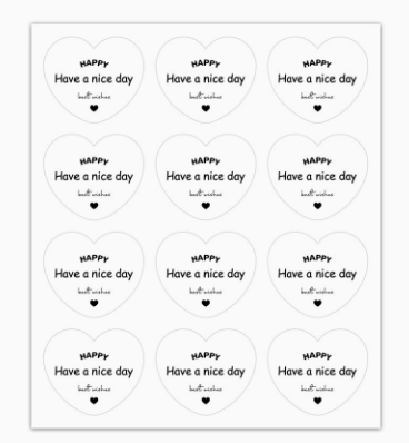 Tem niêm phong 100–120 miếng nhiều mẫu - Have a nice day TE95 - Trắng