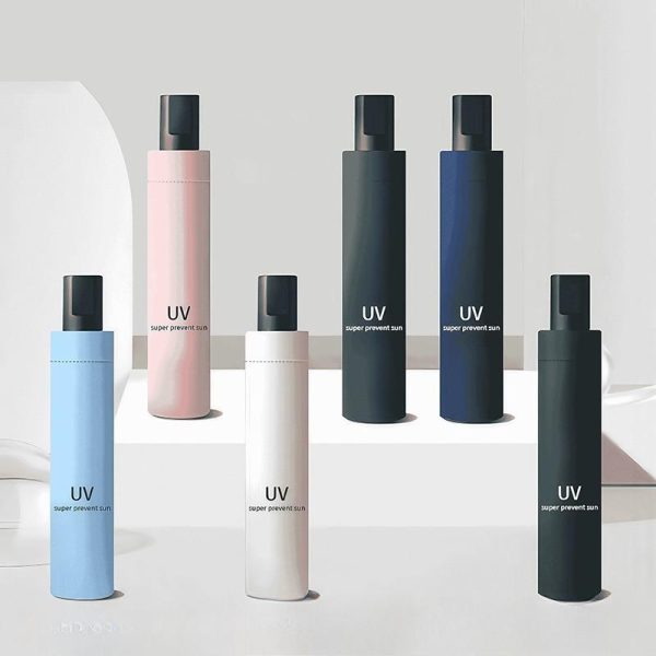 Ô dù chống tia UV: gấp gọn, dáng dài trong suốt - Gấp gọn UV - Đen